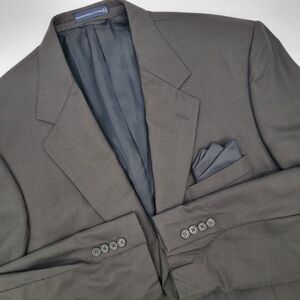 Roundtree & Yorke Mens Grey Glen Check 100% Wool Suit Blazer Jacket 42L